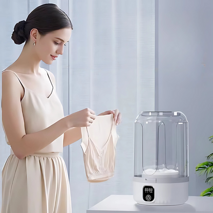 Mini machine à laver portable, petite machine à laver de 1,2 L, peut être utilisée pour les sous-vêtements, les chaussettes, les serviettes de salive, adaptés aux appartements, aux hôtels et aux voyages