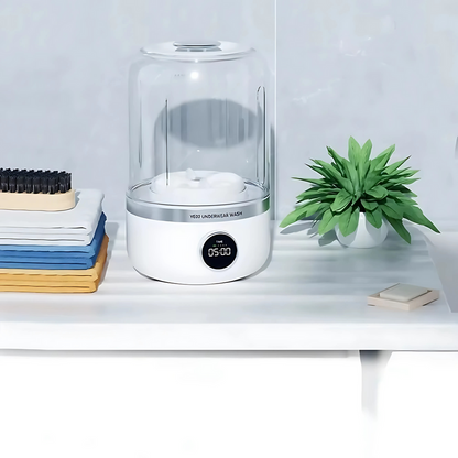 Mini machine à laver portable, petite machine à laver de 1,2 L, peut être utilisée pour les sous-vêtements, les chaussettes, les serviettes de salive, adaptés aux appartements, aux hôtels et aux voyages